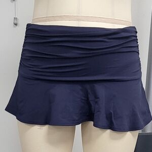 Lands' End navy swim skirt